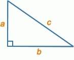 If side a has a length of 3 and side b has a length of 4, use the pythagorean theorem to find the le