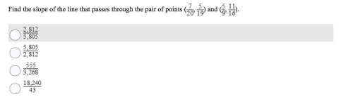 Find the slope of the line that passes through the pair of points