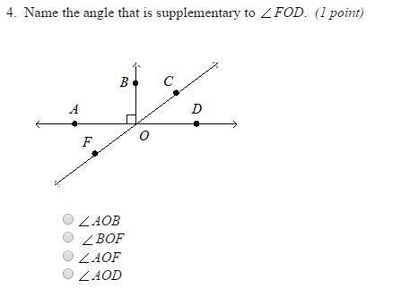 Name the angle that is supplementary to fod. for those who : )