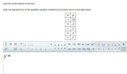 Me.  type the correct answer in the box. write the standard form of the quadratic equati