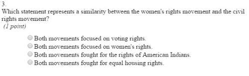 Which statement represents a similarity between the women's rights movement and the civil rights mov