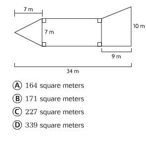 What is the area for the parallelogram/trapeziod in this image? (not the area of the whole shape)