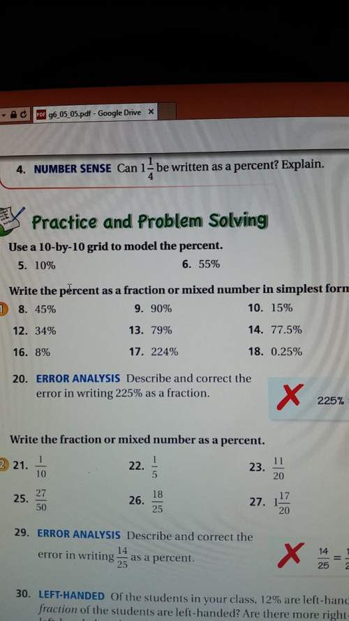 Write the percent based a fraction or mixed number in simplest form. #14