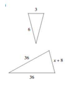 The polygons in the given image are similar.solve for x.a)