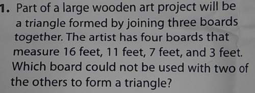Part of a large wooden art project will bea triangle formed by joining three boardstoget