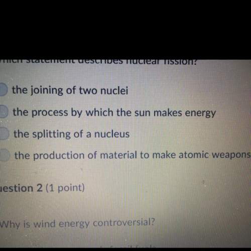 Which statement describes nuclear fission