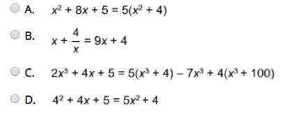 Which equation can be rewritten as a linear equation after combining all like terms?