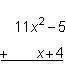 What is the sum of the polynomials ( image added) a. 10x^2 - 9