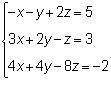 What is the determinant of the coefficient matrix of the system (see attachment)