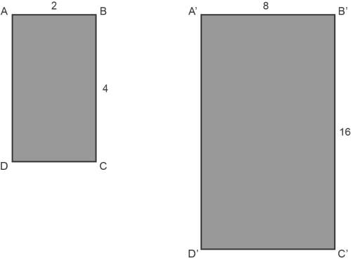 Rectangle a’b’c’d’ is a dilation of rectangle abcd. note that the images are not necessa