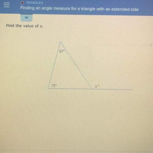Anybody want to me with this math problem? finding an angle measure for a triangle with an extende
