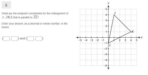 What are the endpoint coordinates for the midsegment of the triangle?  (see attachment )