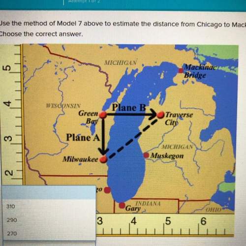 Use the method of model 7 above to estimate the distance from chicago to mackinac bridge to the near