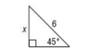 Find the exact value of x using the rules of special right triangles. show all of the work.