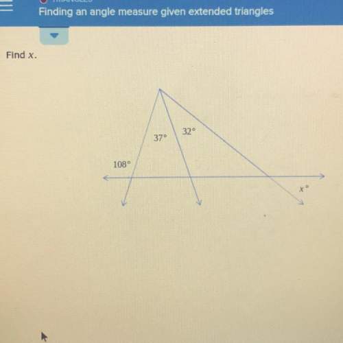 Somebody me ? find an angle measure given extended triangles.