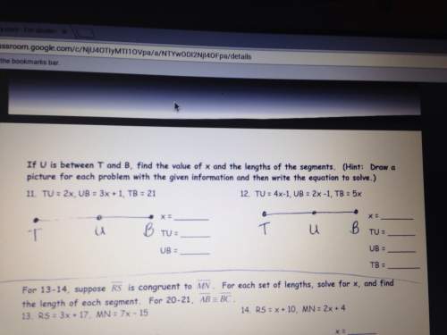How do you work this out. if u is between t and b, find the value of x and the lengths of the segmen