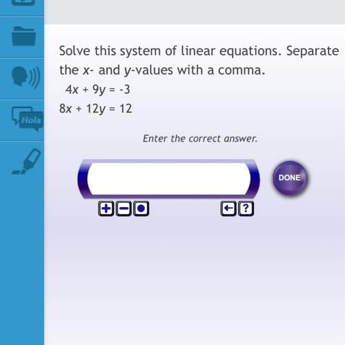 Solve this system of linear equation.separate the x- and y-values with comma. 4x+9y =-3 8x+12y=12