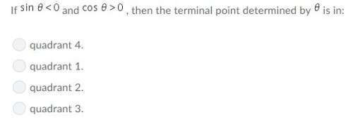 The terminal point determined is in what quadrant?