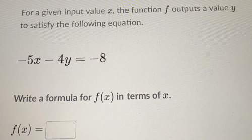 Write a formula for f(x) in terms of x.