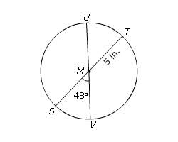 Identify the arc length of tv in terms of π. (image is attached) the answers for this qu