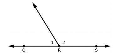 Angle qrs is a straight angle. the measure of ∠2 is 60° more than the measure of ∠1. what is the mea