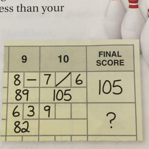 Your friend's final bowling score is 105. your final bowling score is 14 pins less than your friends