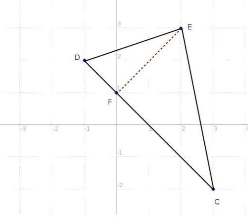 Calculate the area of triangle cde with altitude ef, given c (3, −2), d (−1, 2), e (2, 3), and f (0,