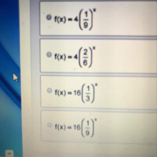 Rewrite the function f(x)=4(1/3)^2x using properties of exponents