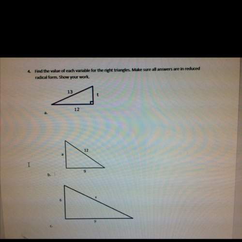 Someonefind the value of each variable for the right triangles.