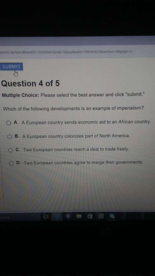 Which of the following developments is an example of imperialism?
