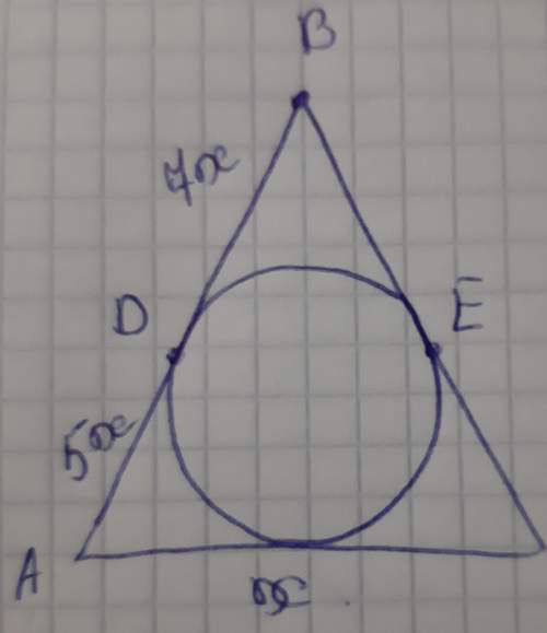 How do i find the bas of isosceles triangle if i know that circle inside the triangle divides two eq