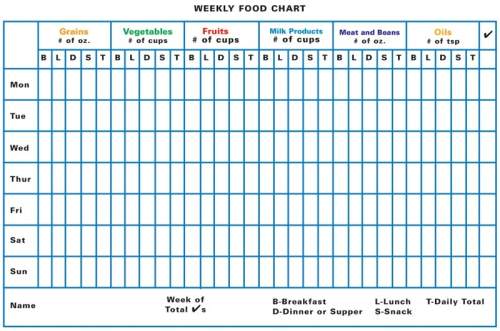Ineed to get this done  record your diet for a week utilizing the chart write a descript