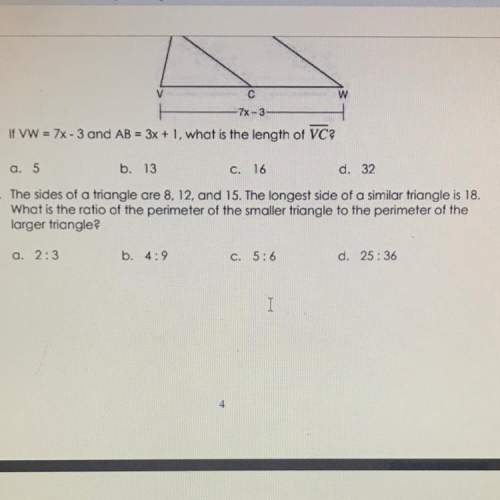 What is the ratio of the perimeter of the smaller triangle to the perimeter of the larger triangle?&lt;