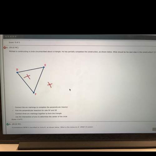 Need understanding !  micheal is constructing a circle circumscribed about a triangle.