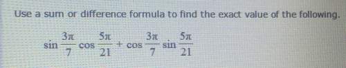 Use a sum or difference formula to find the exact value of the following. cos sin cos