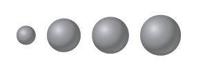 Consider the Mg2+, Cl-, K+, and Se2- ions.The four spheres below represent these four ions, scaled a