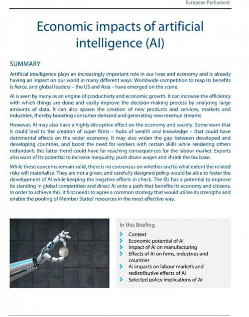 How artificial intelligence has helped the economy function better _contribution of TECHNOLOGICAL AD