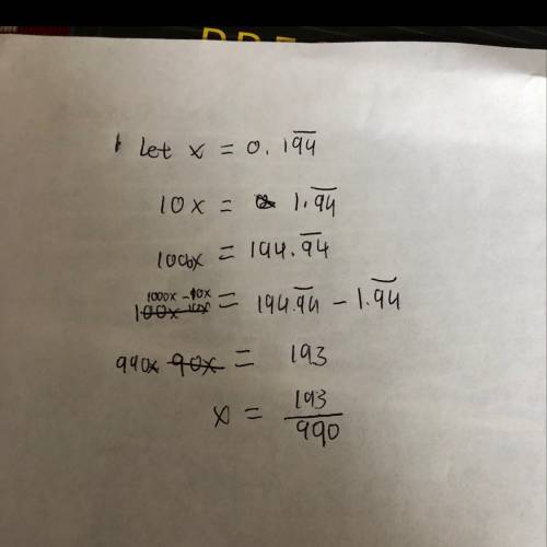 What is 0.194 repeating 94 as a fraction ?  explain plz