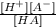 \frac{[H^+][A^-]}{[HA]}