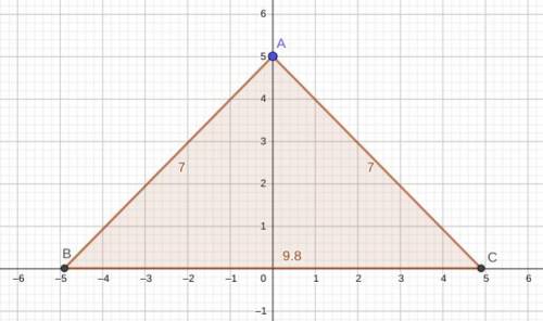a point on a perpendicular bisector is 7cm from each endpoint of the bisected segment and 5cm from t