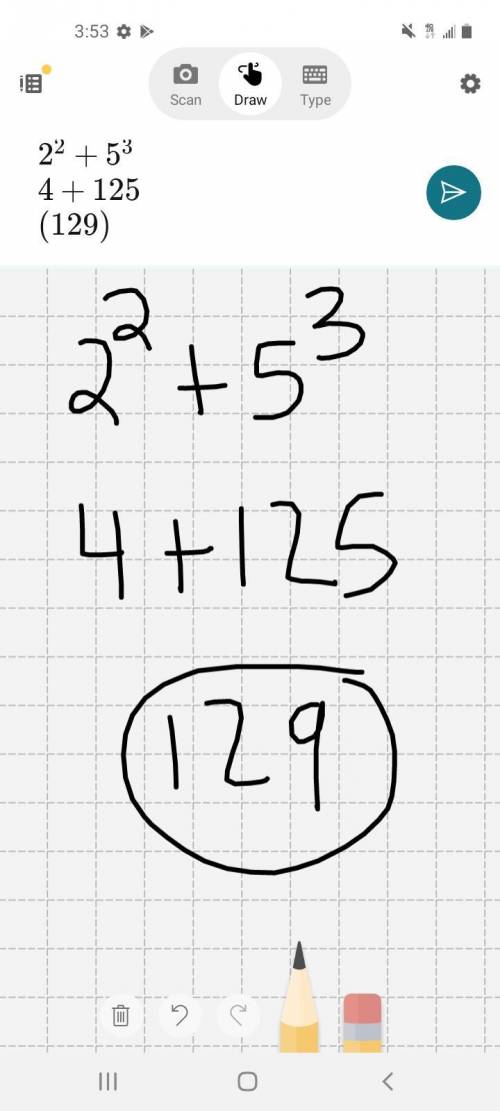What is the sum of the 2nd square number and the 5th cube number