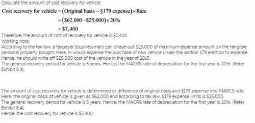 On march 15, 2017, helen purchased and placed in service a new escalade. the purchase price was $62,