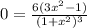 0=\frac{6(3x^2-1)}{(1+x^2)^3}