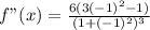 f"(x)=\frac{6(3(-1)^2-1)}{(1+(-1)^2)^3}