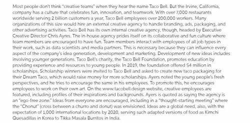 Agency employees interact with Taco Bell employees across job types because they need knowledge abou