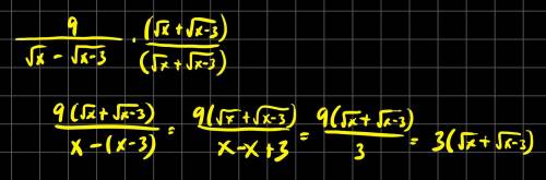 Which choice is equivalent to the fraction below when x is greater than or equal to 3?