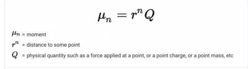 What is the formula for moment