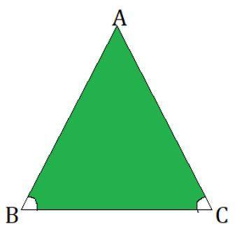 The vertex angle of an isosceles triangle is 10 less than three times the base angles. Find each ang