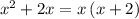 \:x^2+2x=x\left(x+2\right)