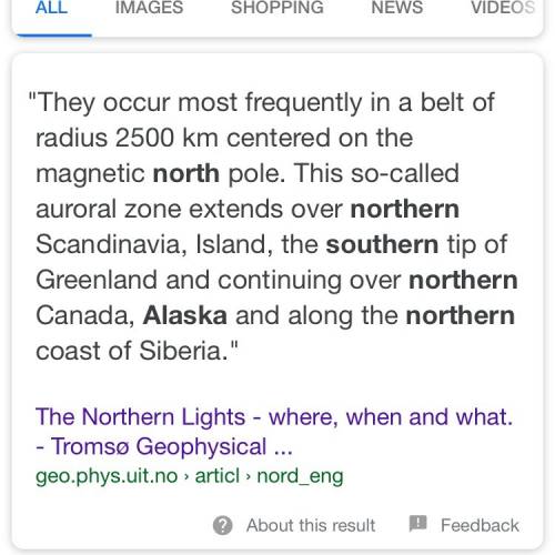 Where can the aurora borealis be seen